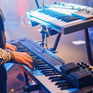 person playing piano