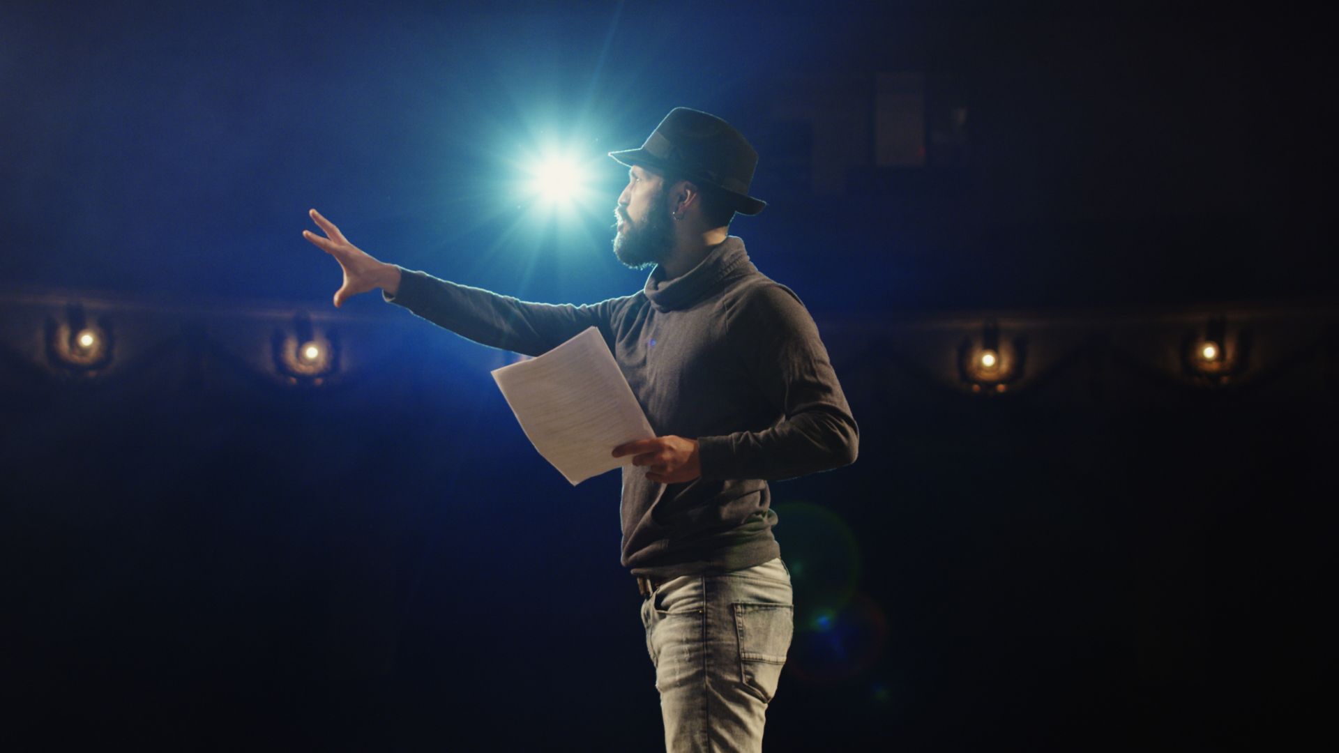 performer on stage