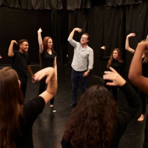 cast practicing